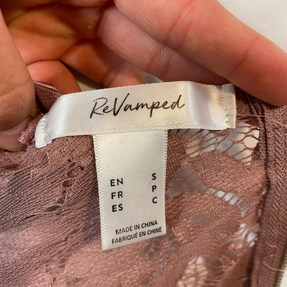 ReVamped Pink Lace Top - Picture 3 of 3